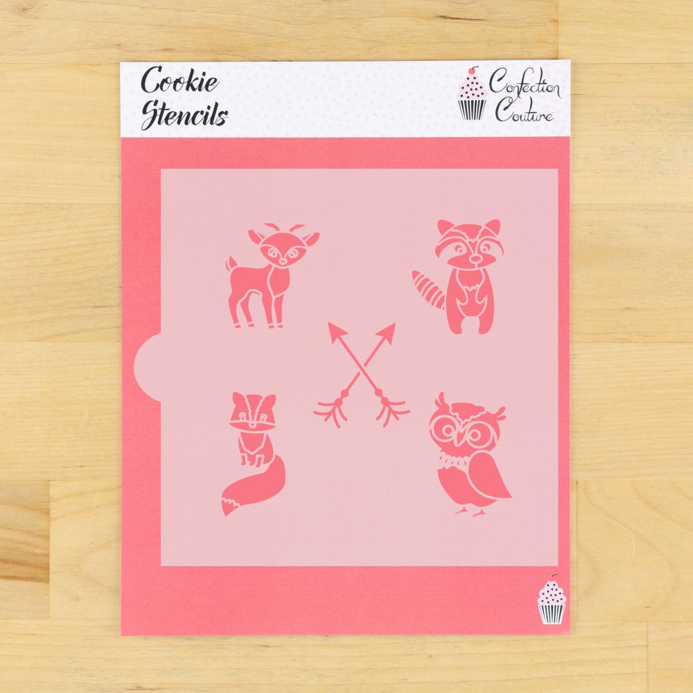 Forest Critters Accent Cookie Stencil
