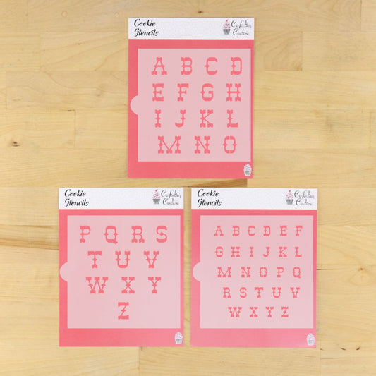 Out West Alphabet Cookie Stencil Set