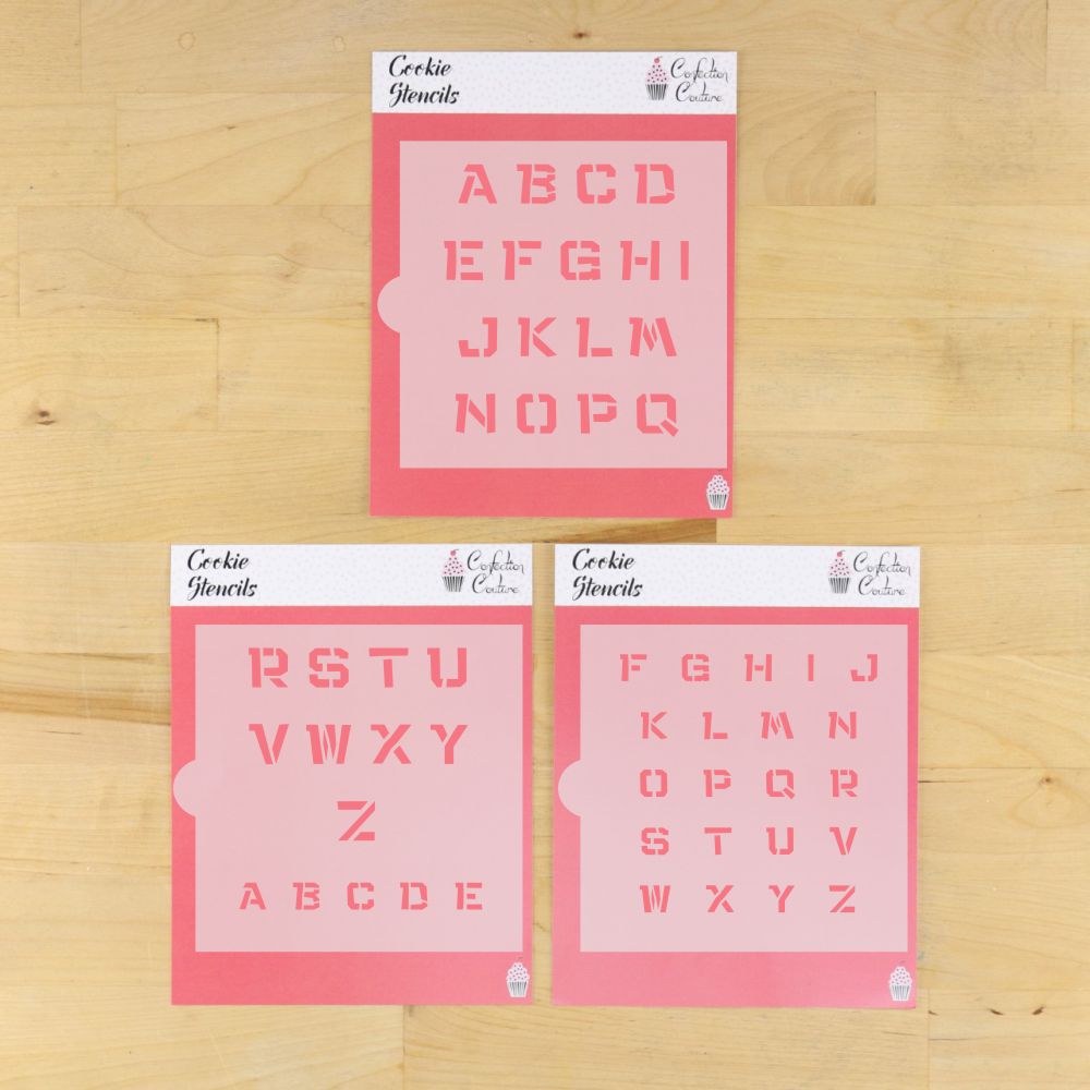 Jungle Fun Alphabet Cookie Stencil Set