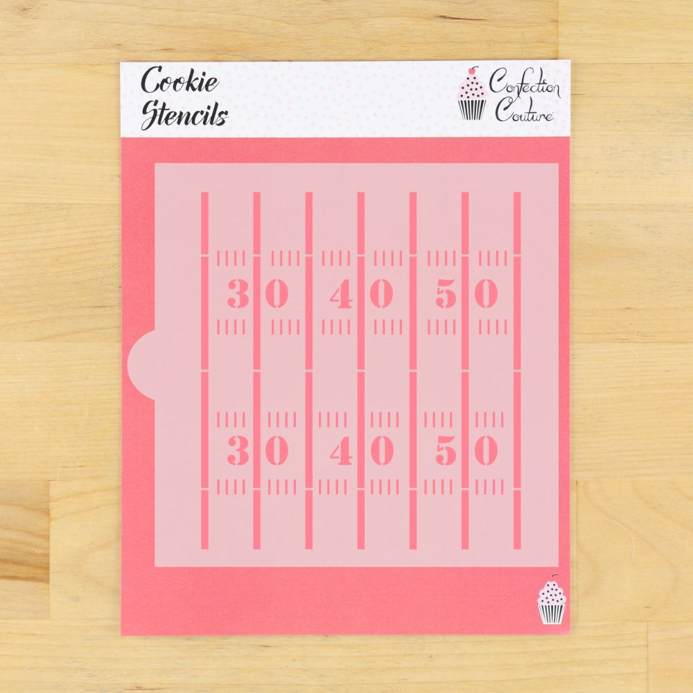 Football Field Background Cookie Stencil