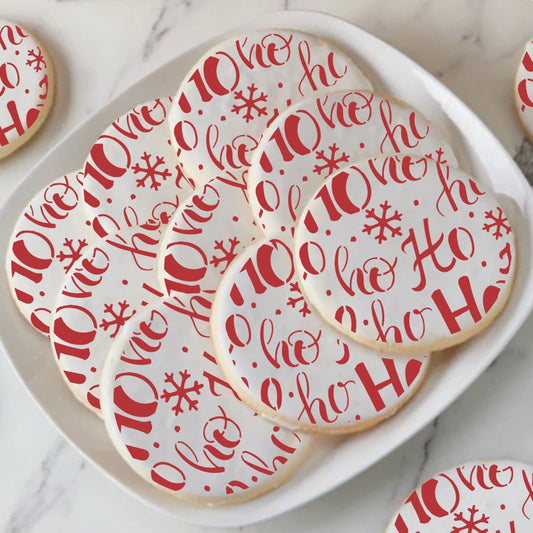Ho Ho Ho Background Cookie Stencil