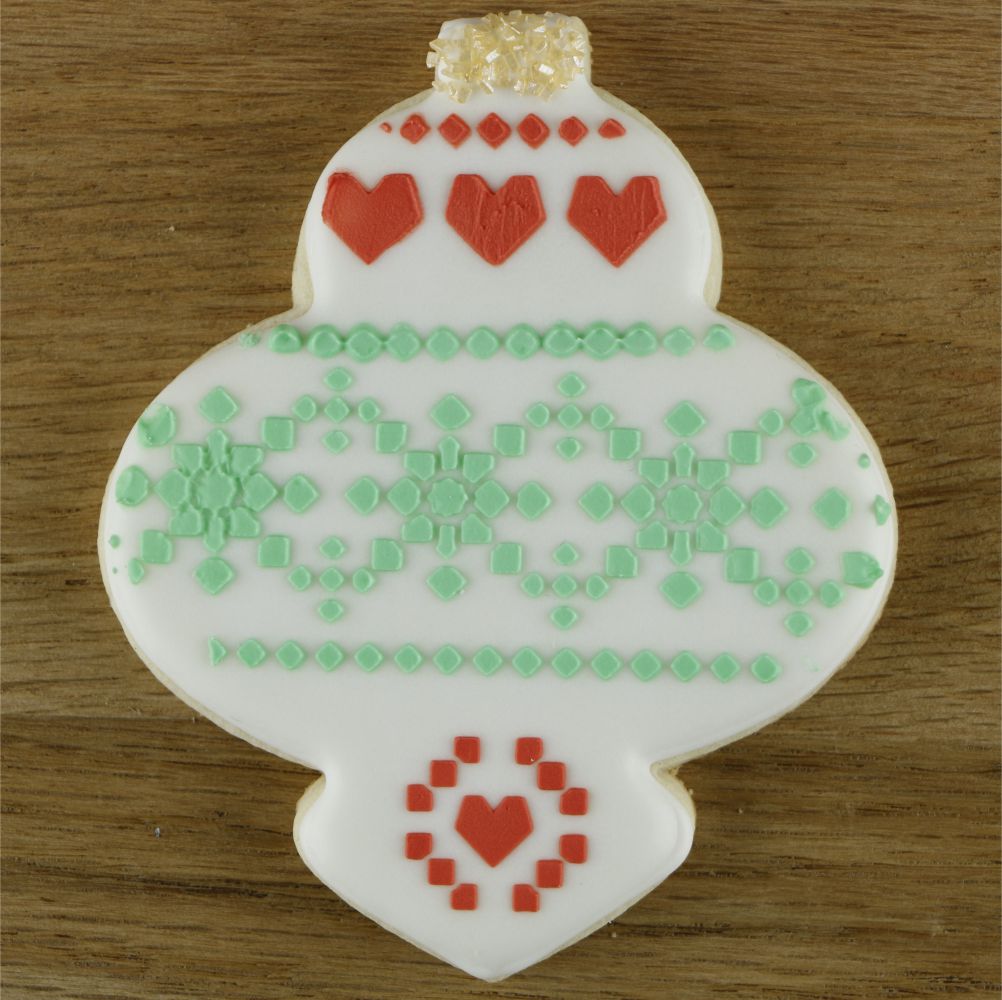 Holiday Fair Isle Background Cookie Stencil