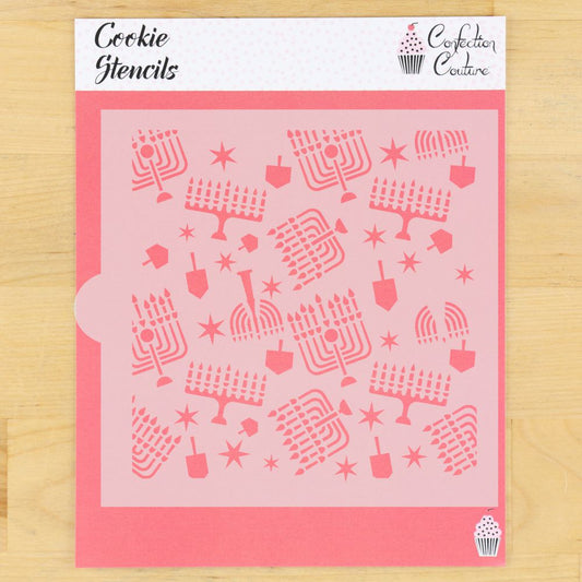 Hanukkah Background Cookie STencil