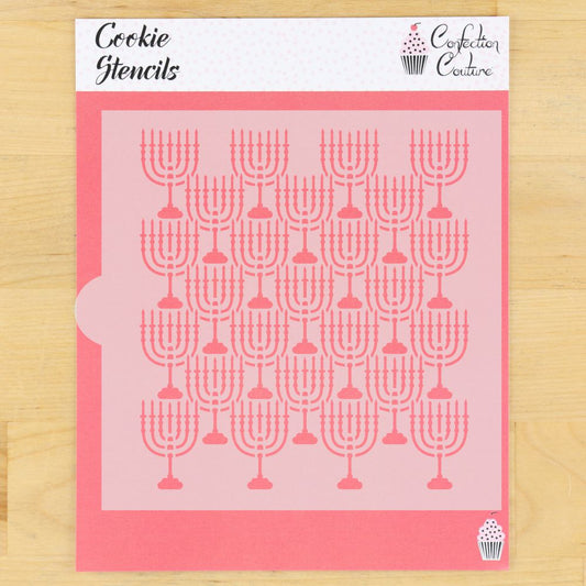 Menorahs Background Cookie Stencil