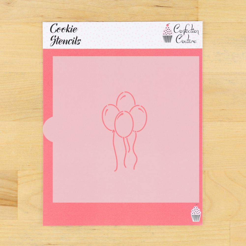 Birthday Balloons Paint Your Own Cookie Stencil with Cookie Cutter