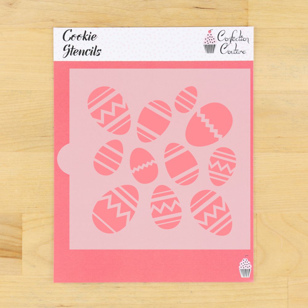 Easter Eggs Background Cookie Stencil 1 Overlay