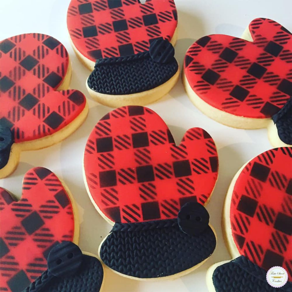 Buffalo Plaid Background Cookie Stencil