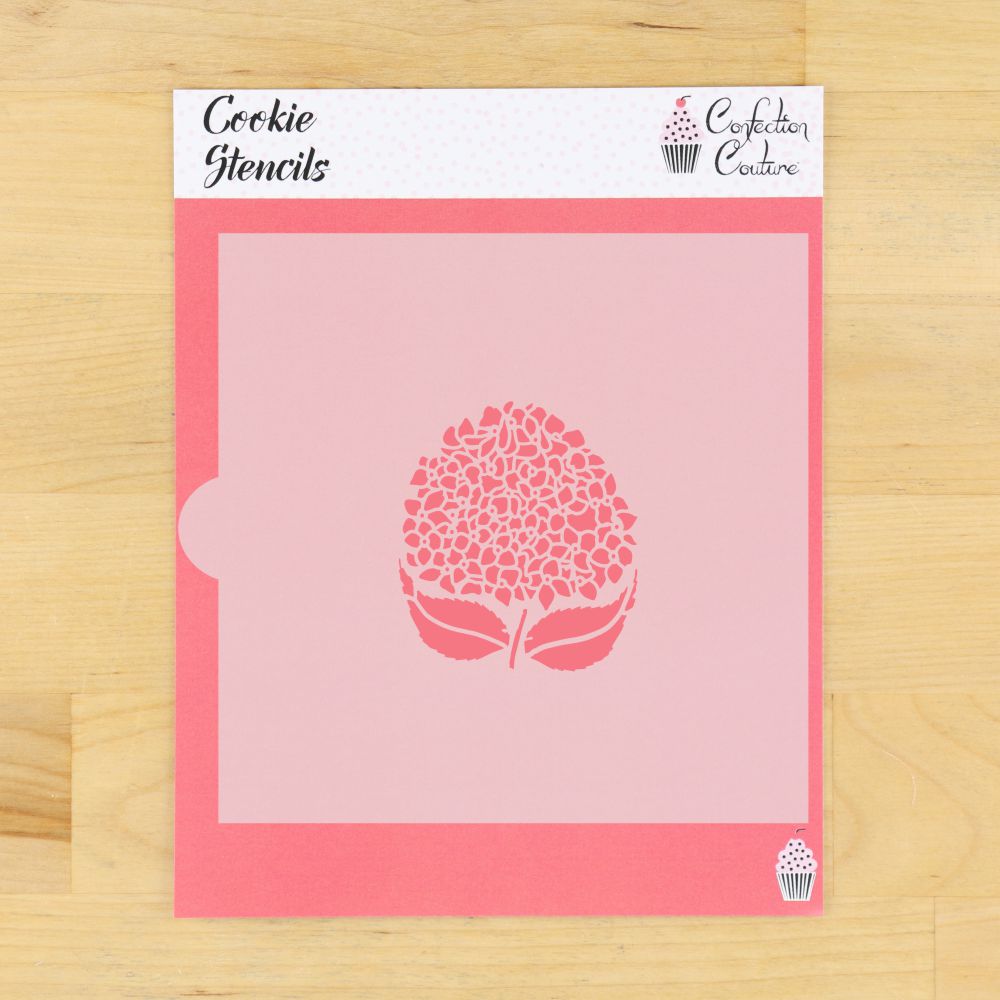 French Hydrangea Accent Cookie Stencil