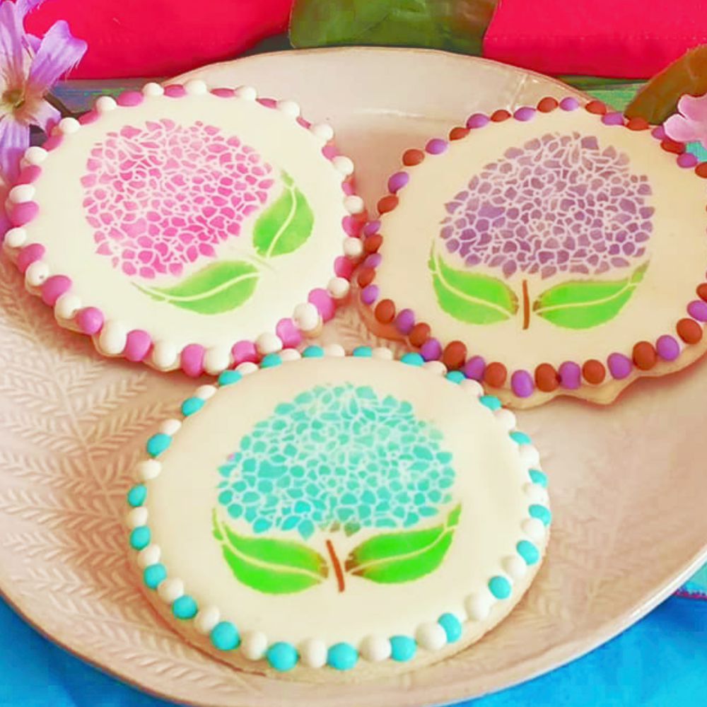 French Hydrangea Cookies created by customer