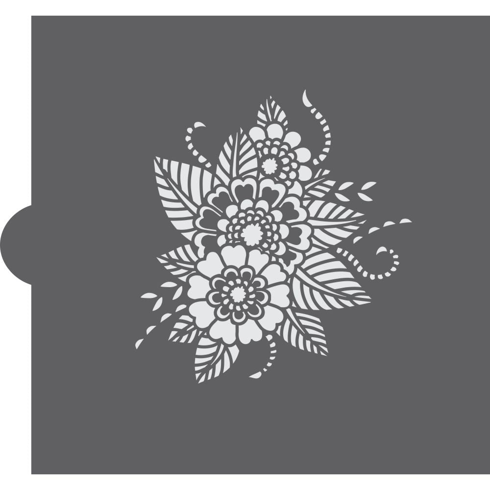 Ornamental Floral Cookie Stencil