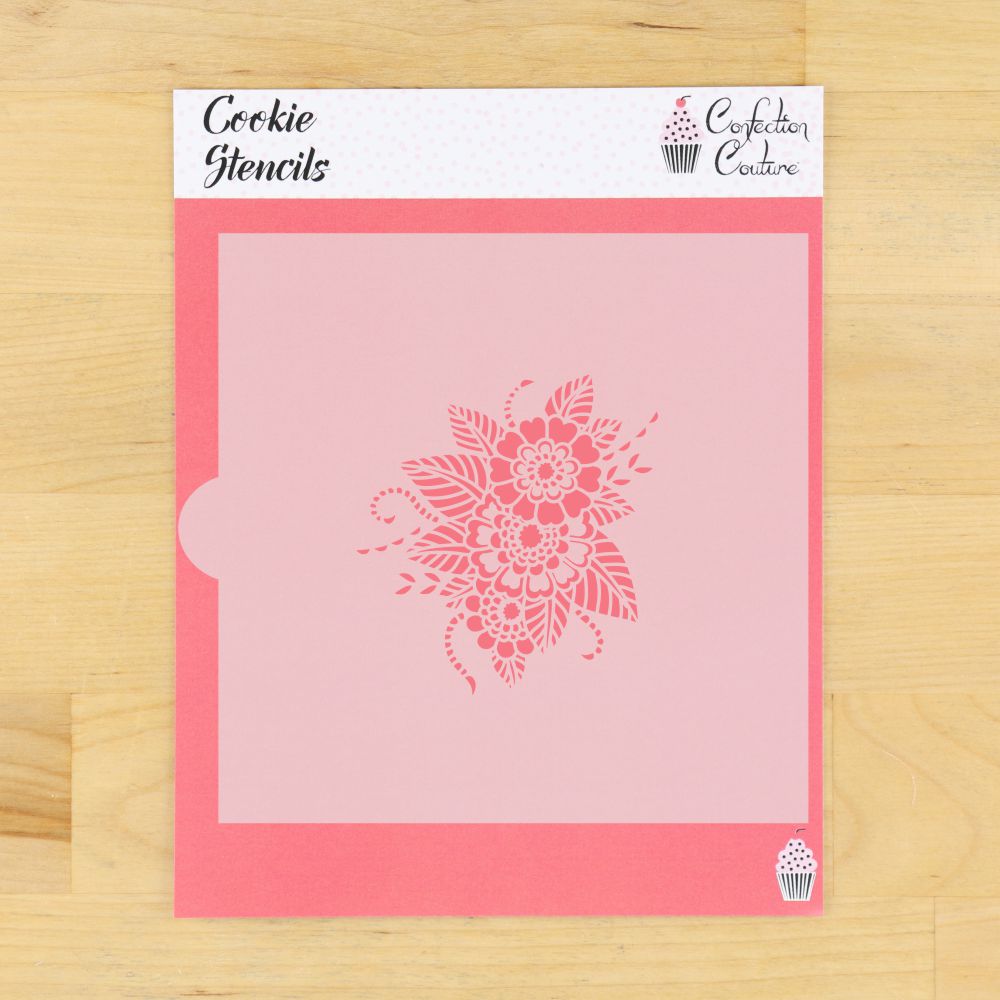 Ornamental Floral Cookie Stencil