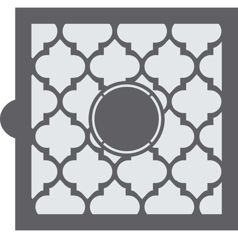 Agadir Monogram Background Cookie Stencil