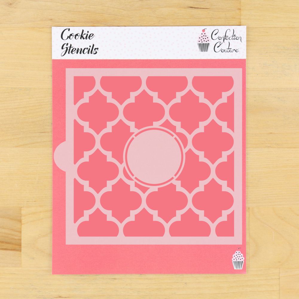 Agadir Monogram Background Cookie Stencil