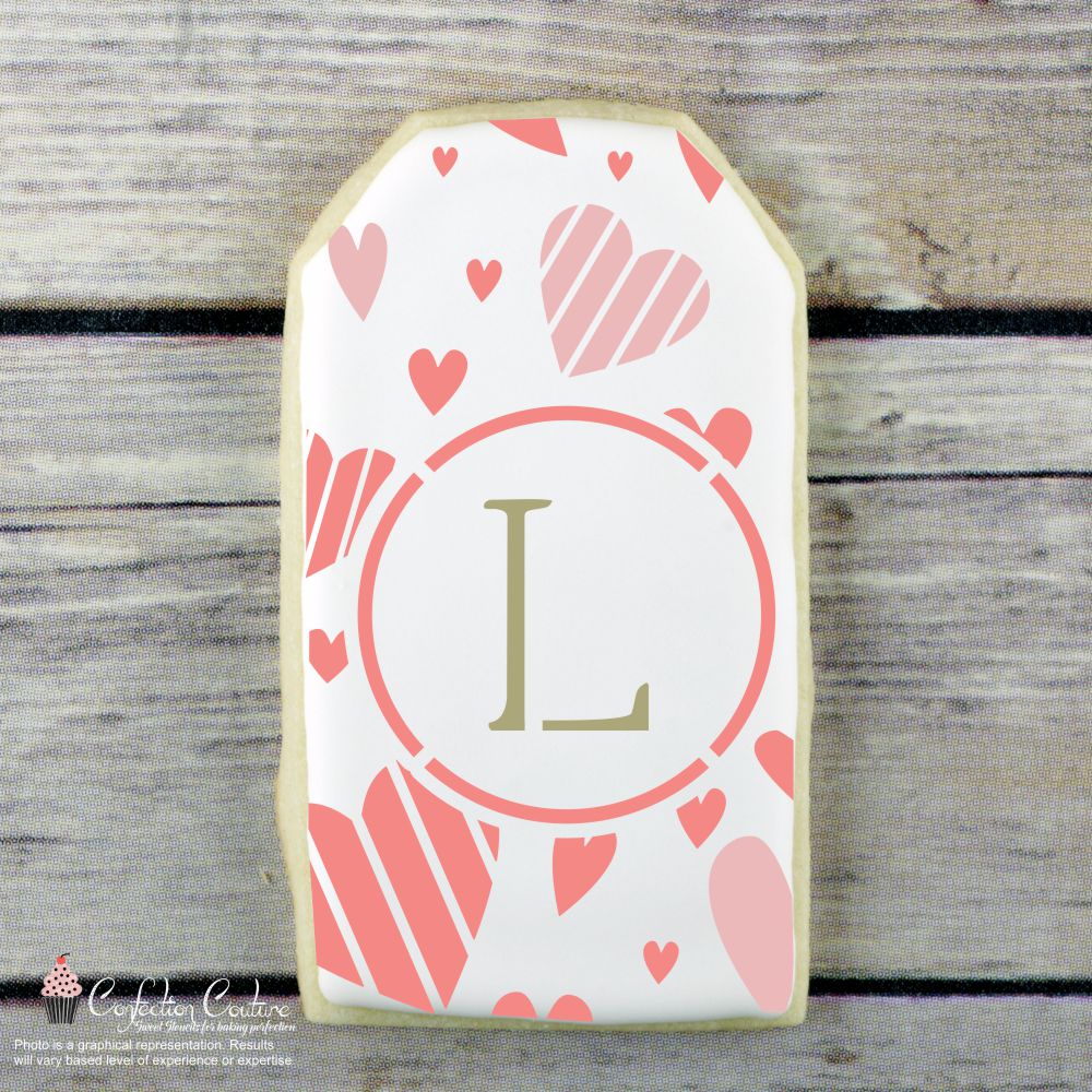 Simple Script Monogram Basic Alphabet Cookie Stencil Set