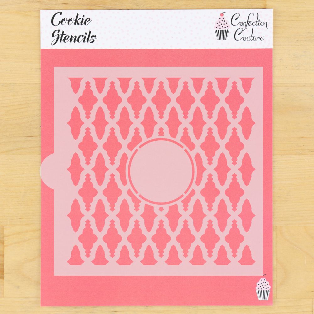 Nador Monogram Background Cookie Stencil