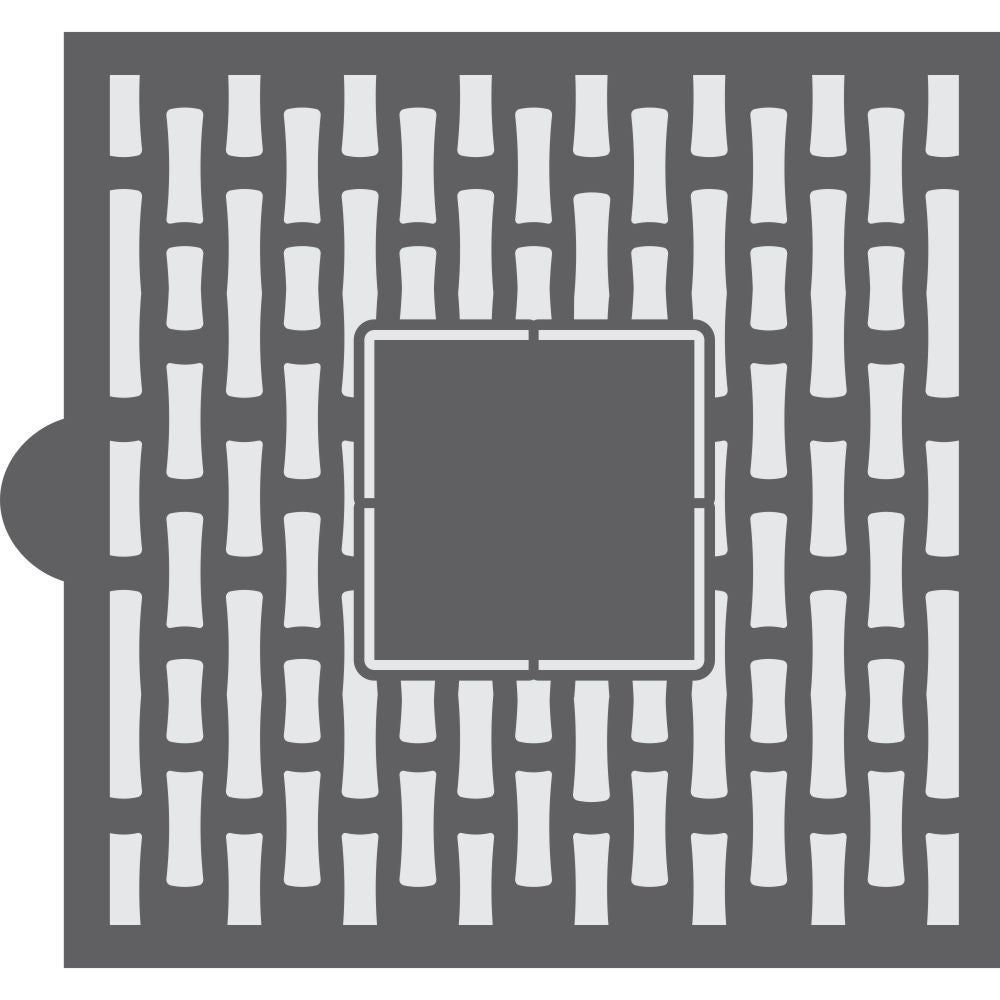 Bamboo Monogram Background Cookie Stencil