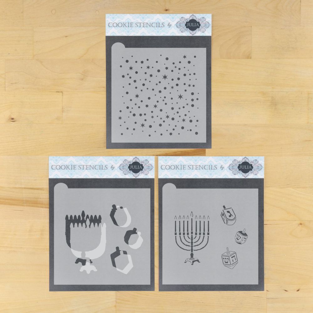 Happy Hanukkah Dynamic Duos Cookie Stencil Set