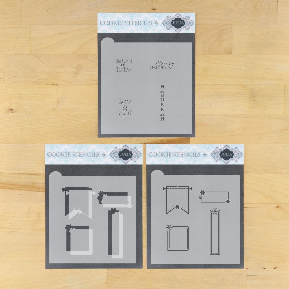 Happy Hanukkah Dynamic Duos Cookie Stencil Set