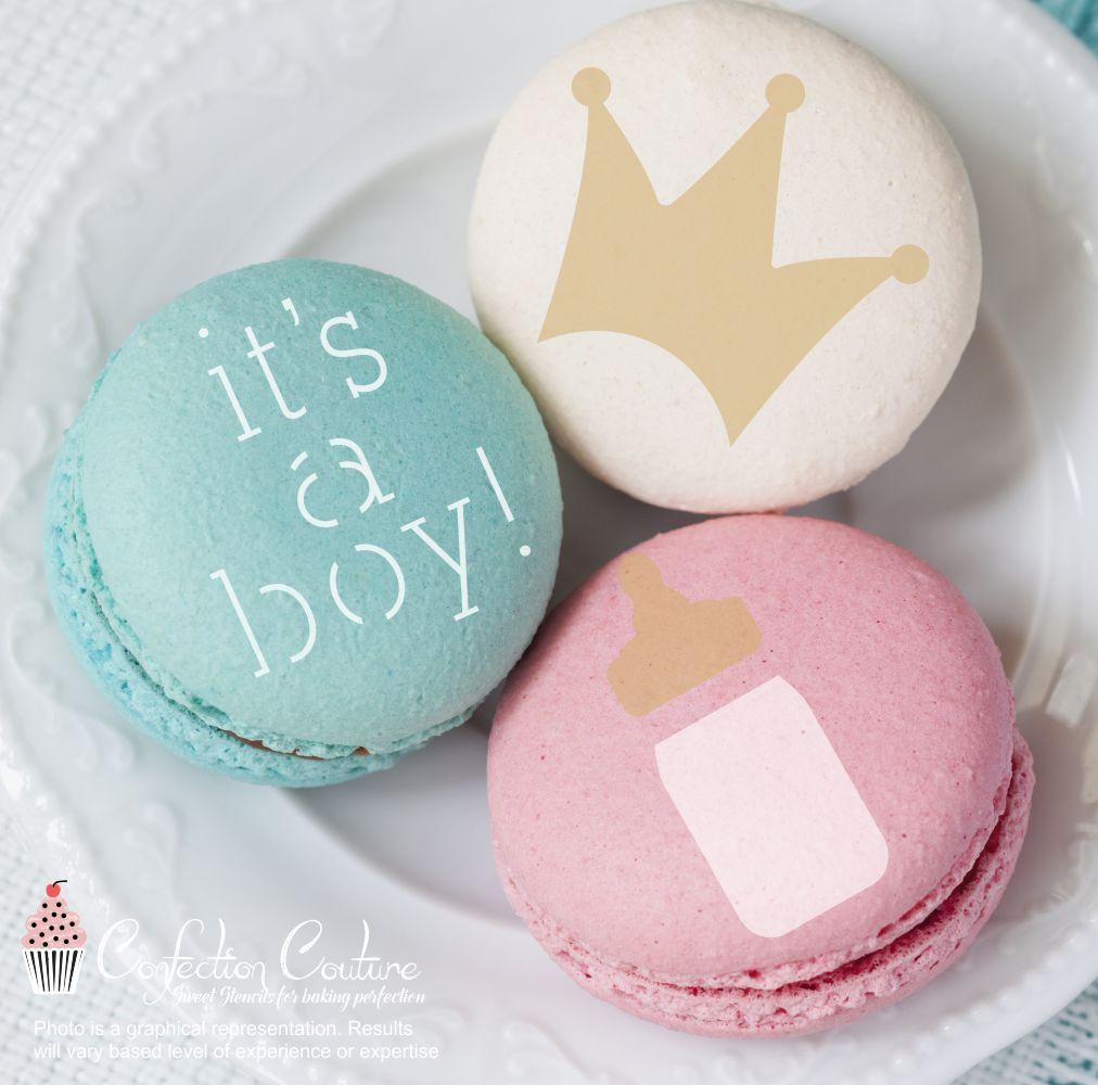 Its A Boy Round Cookie Stencil 3 Pc Set Round
