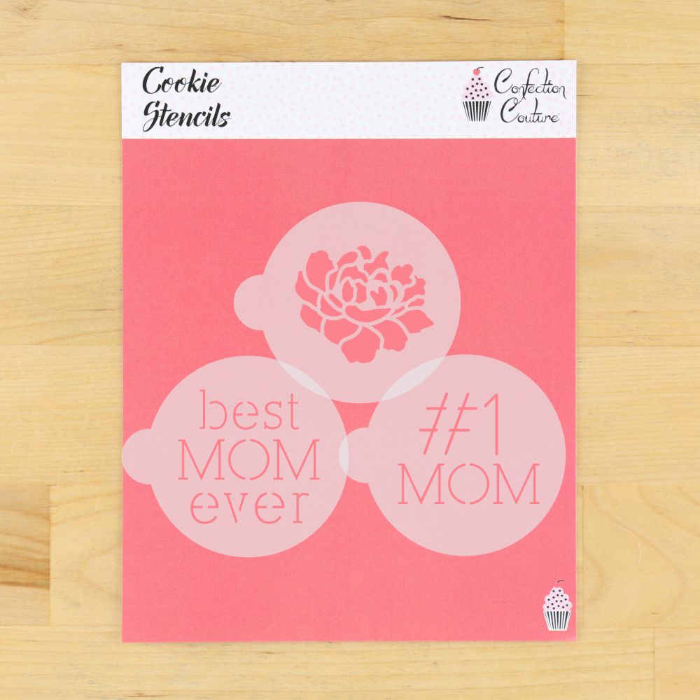 Mother's Day Round Cookie Stencil 3 Pc Set
