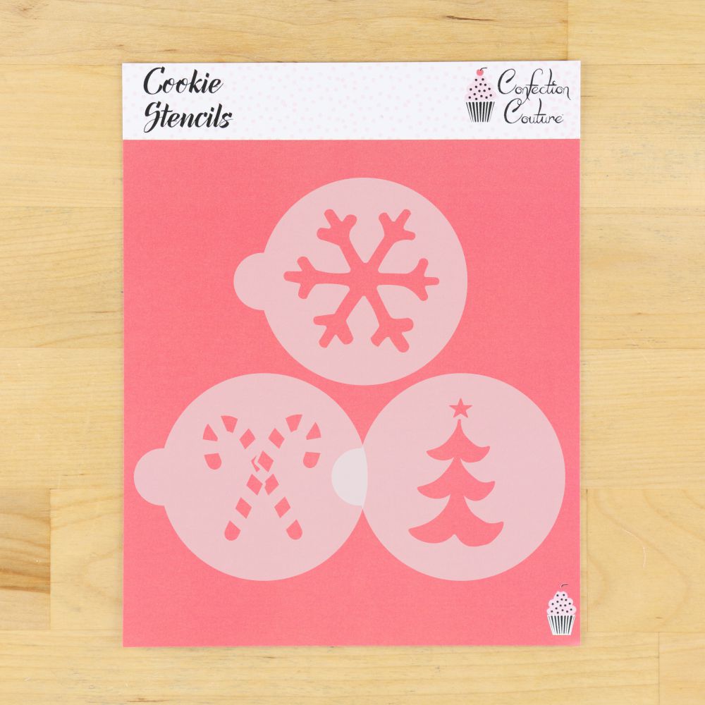 Christmas Round Cookie Stencil 3 Pc Set