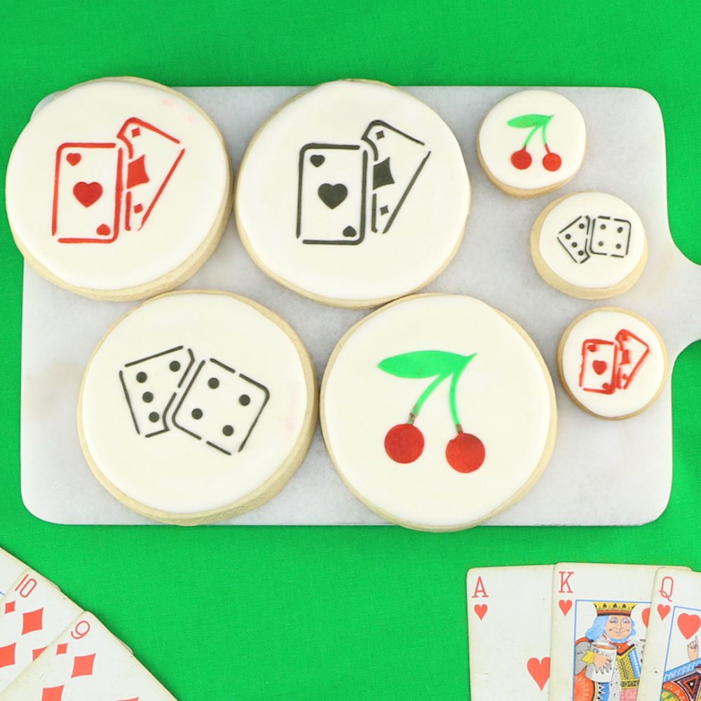 Poker Round Cookie Stencil 3 Pc Set