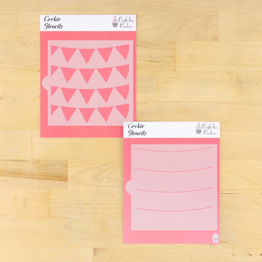 Party Flags Background Cookie Stencil