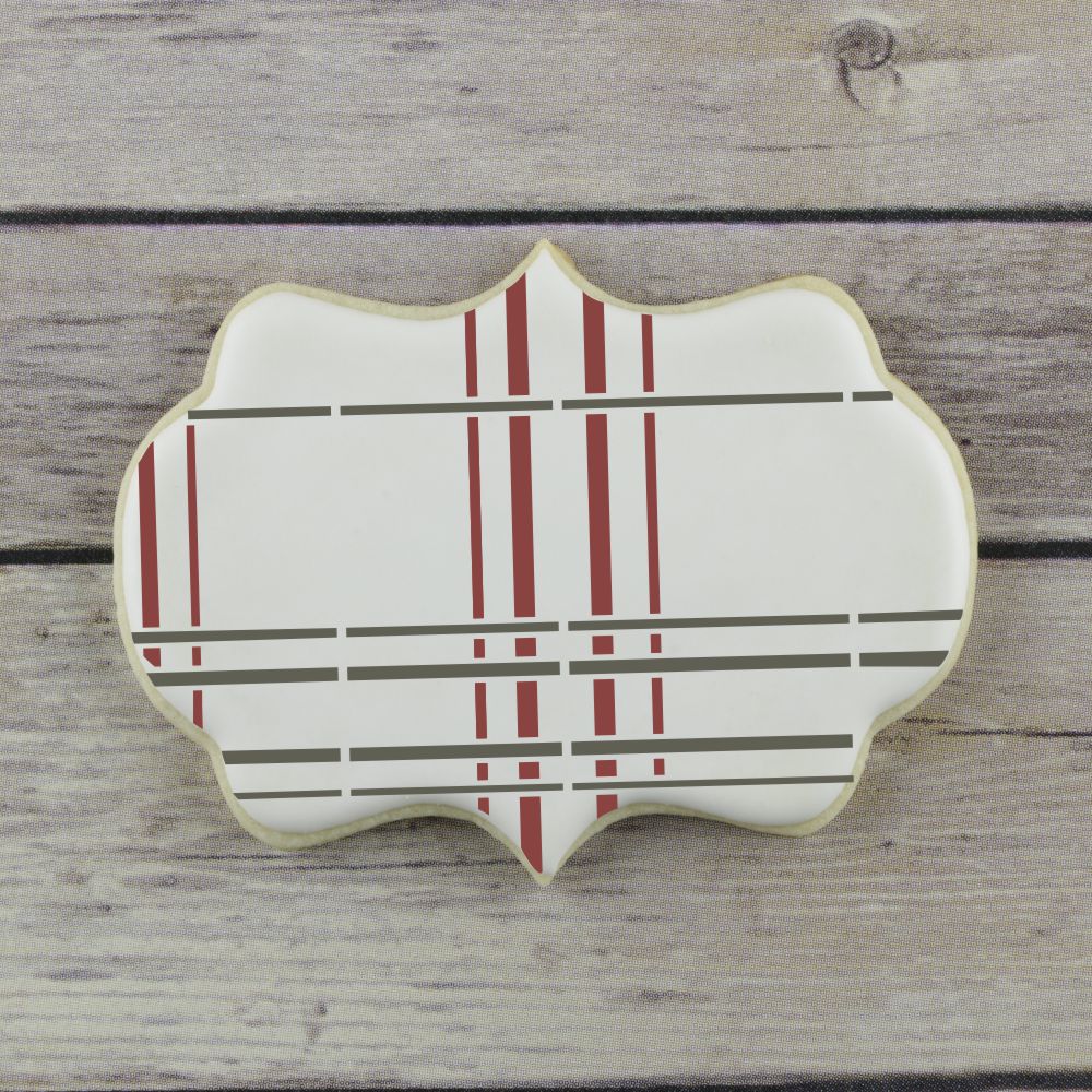 Plaid Background Cookie Stencil