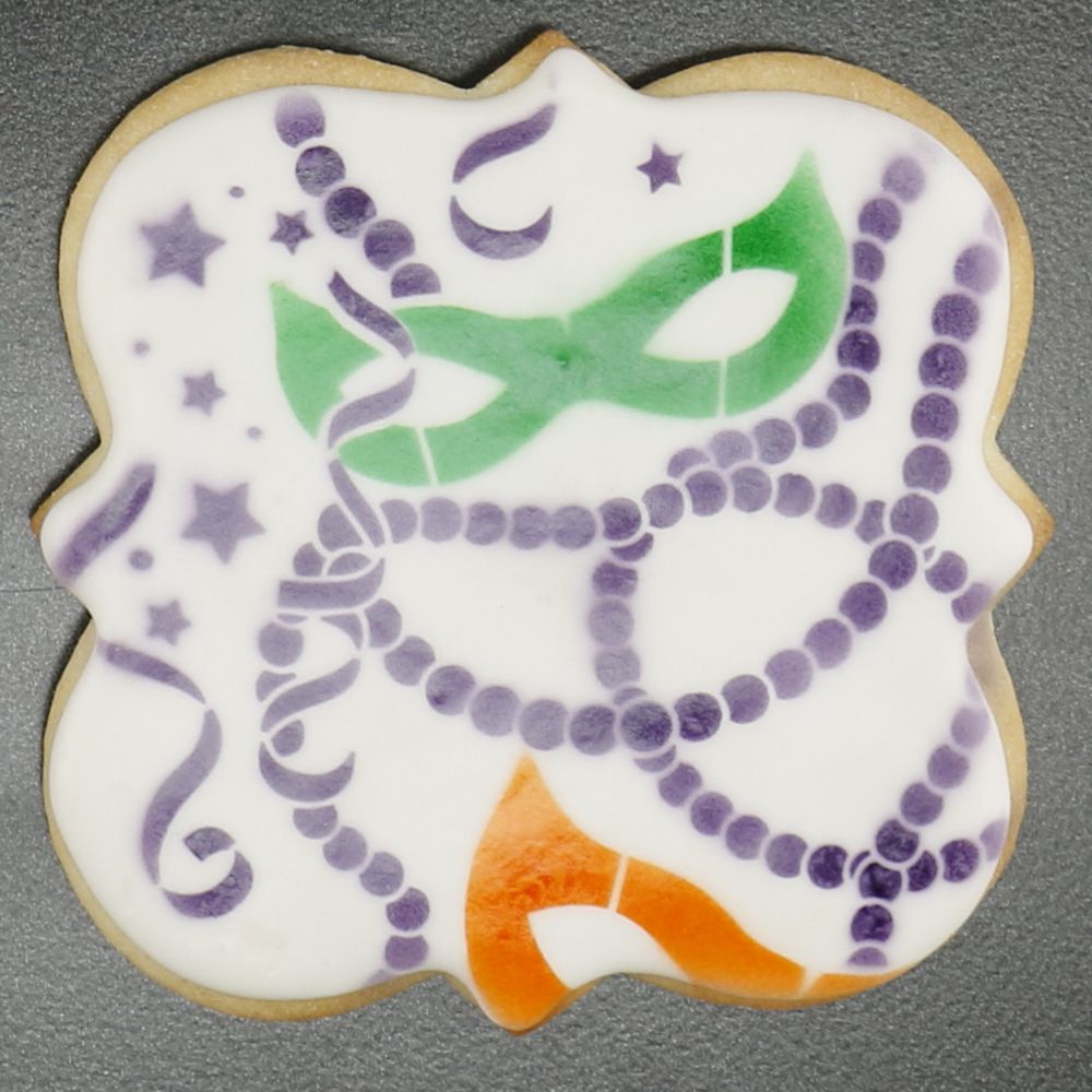 Mardi Gras Background Cookie Stencil