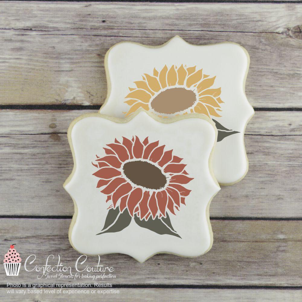 Sunflower Accent Cookie Stencil Accents