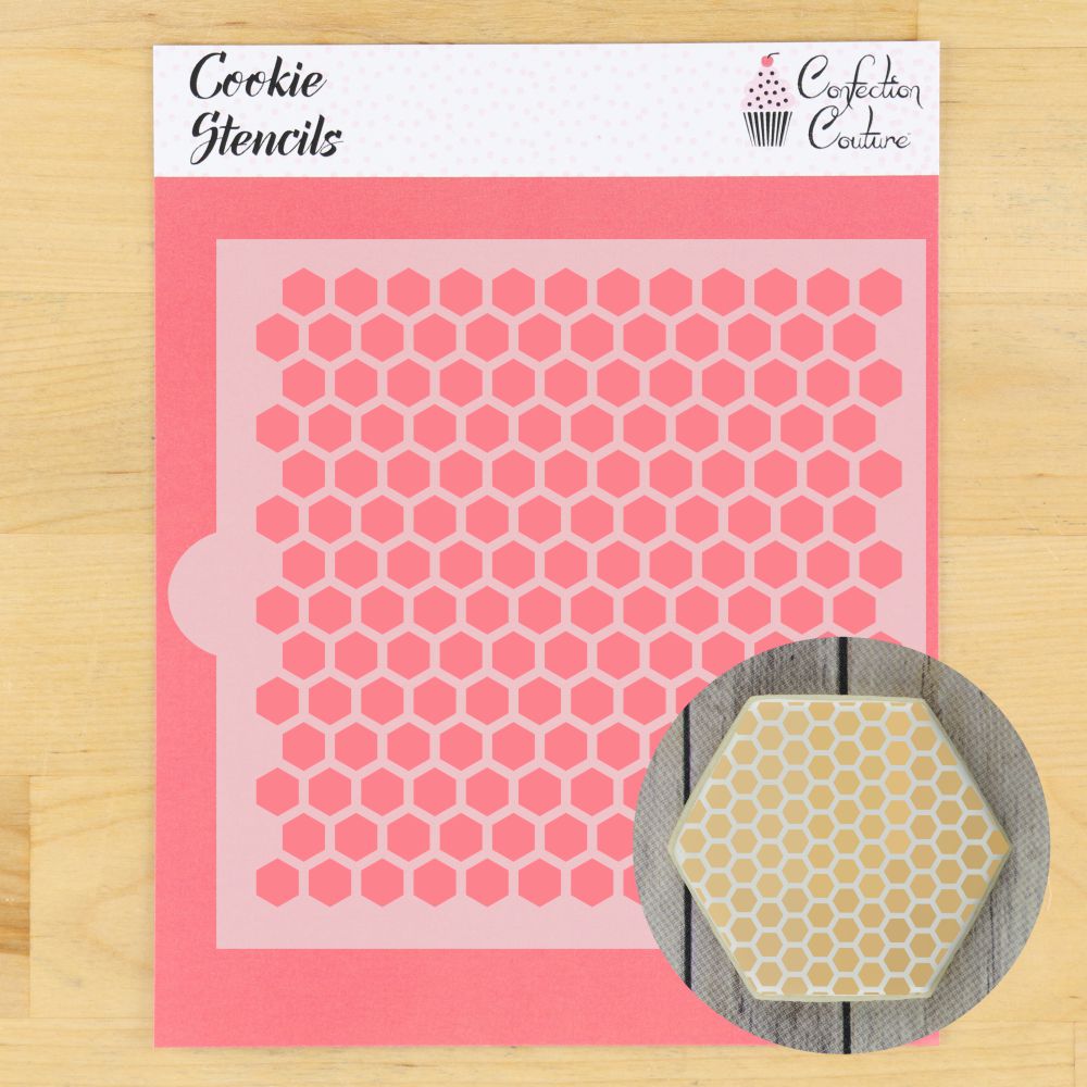 Honeycomb Background Cookie Stencil