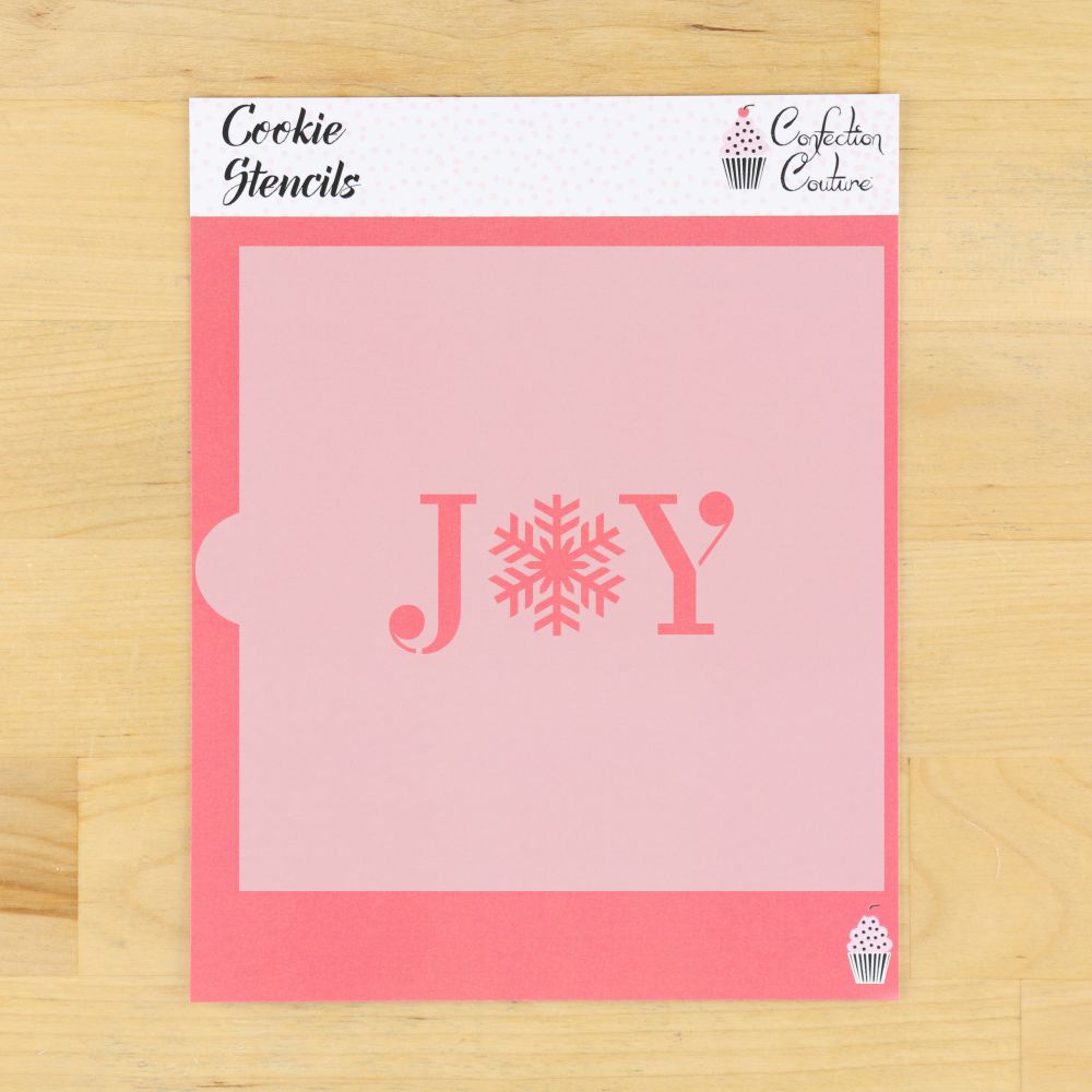 Joy Message Cookie Stencil With Cookie Cutter
