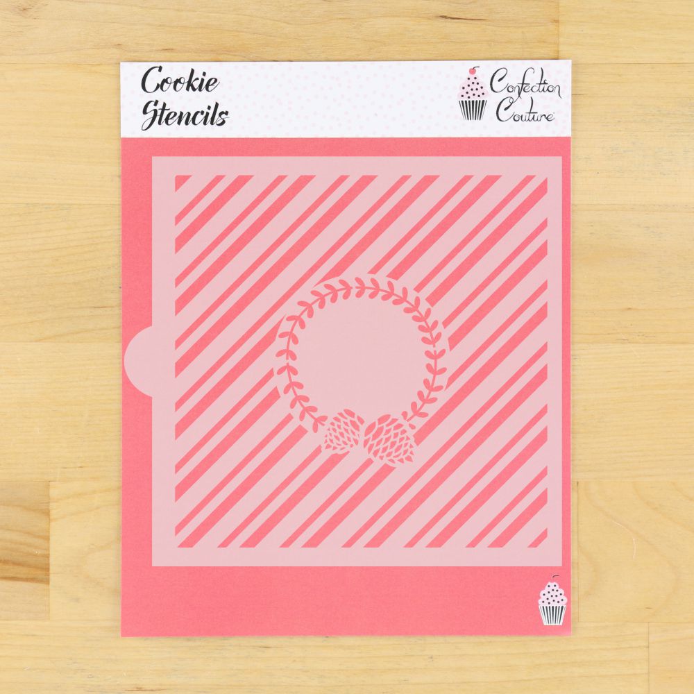 Candy Cane Stripe Background Stencil