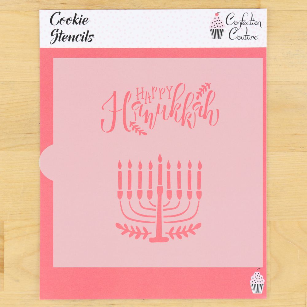 Happy Hanukkah Accent Stencil