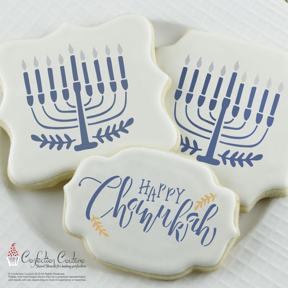 Happy Chanukah Accent Stencil Accents