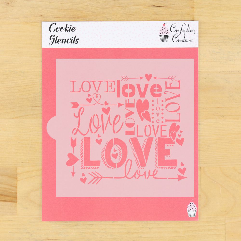 Valentine Subway Background Cookie Stencil