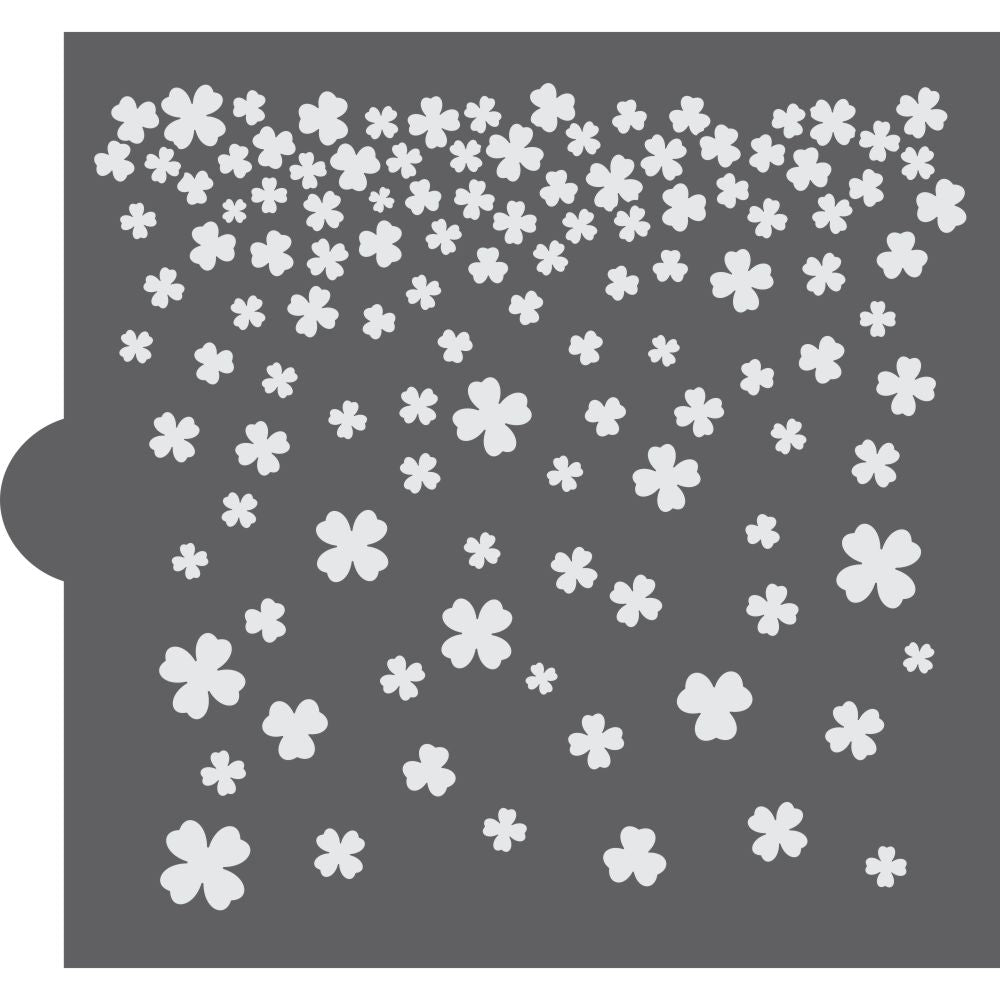 Shamrock Shower Background Cookie Stencil