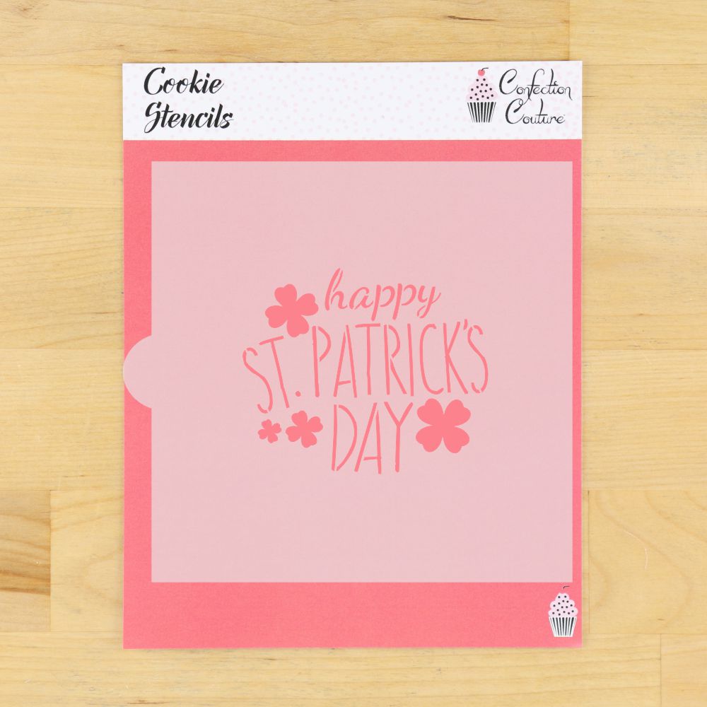 St. Patrick's Day Message Cookie Stencil