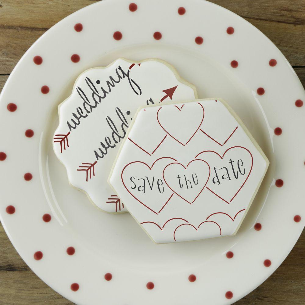 Wedding Announcement Cookie Stencil