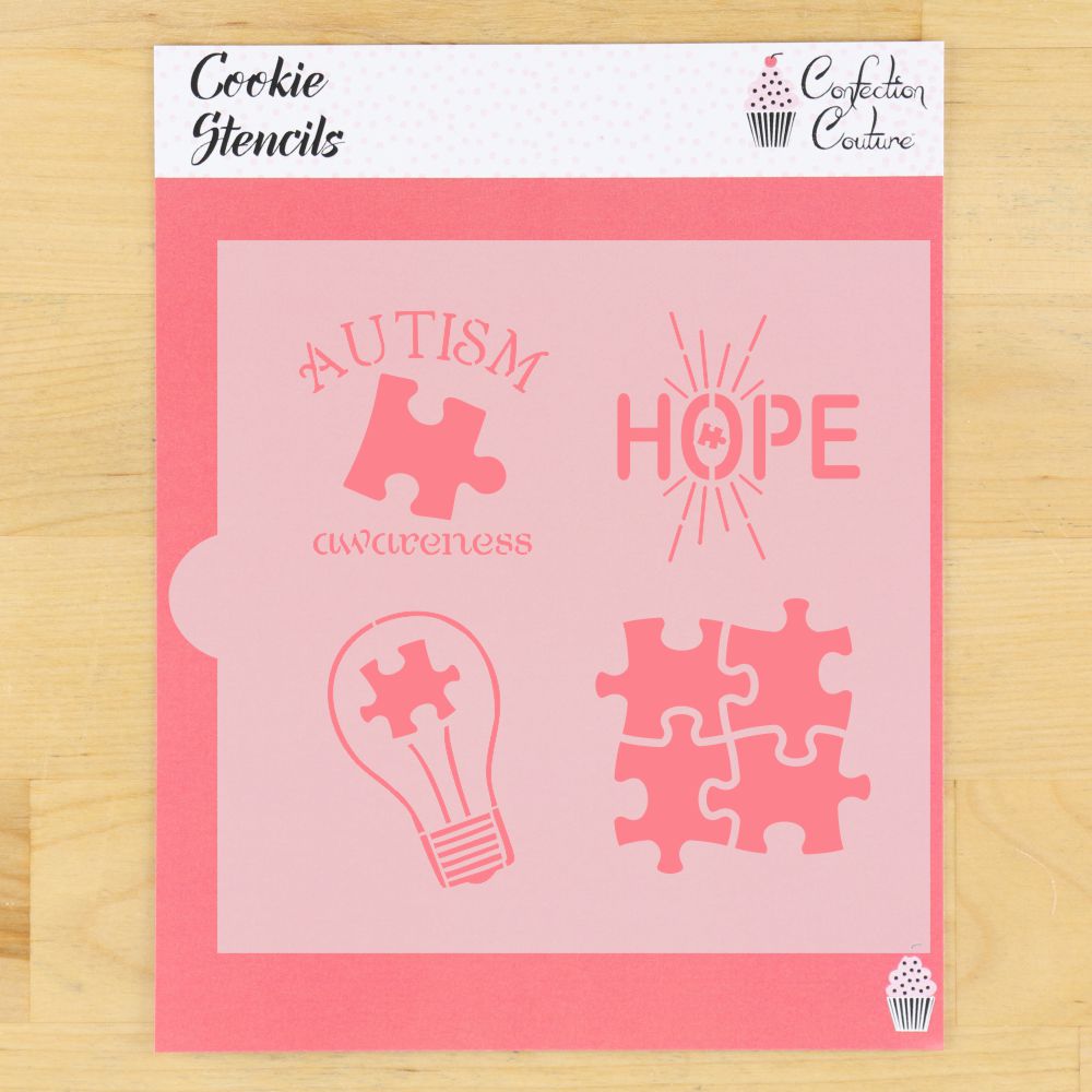 Autism Awareness Cookie Stencil With Cookie Cutters