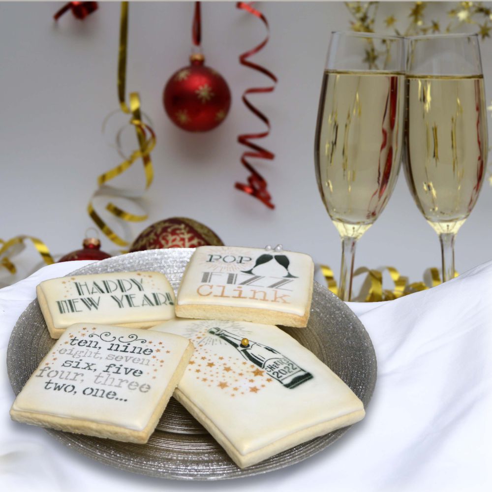Decorated Cookies for New Year's Eve