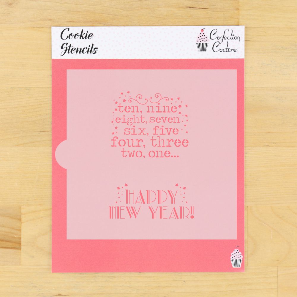 New Years Countdown Cookie Stencil