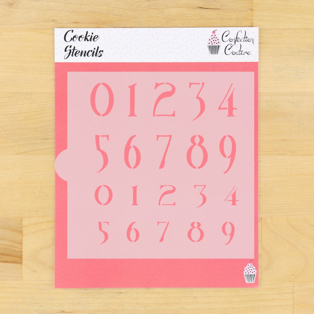 Number stencils for birthday cookies