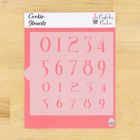 Number stencils for birthday cookies