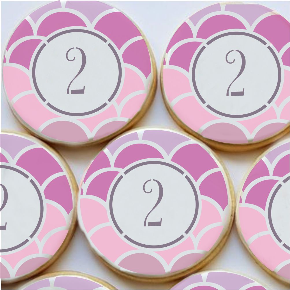Scales Monogram Background Cookie Stencil