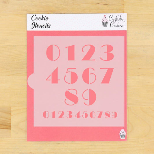 Broadway Numbers Cookie Stencil