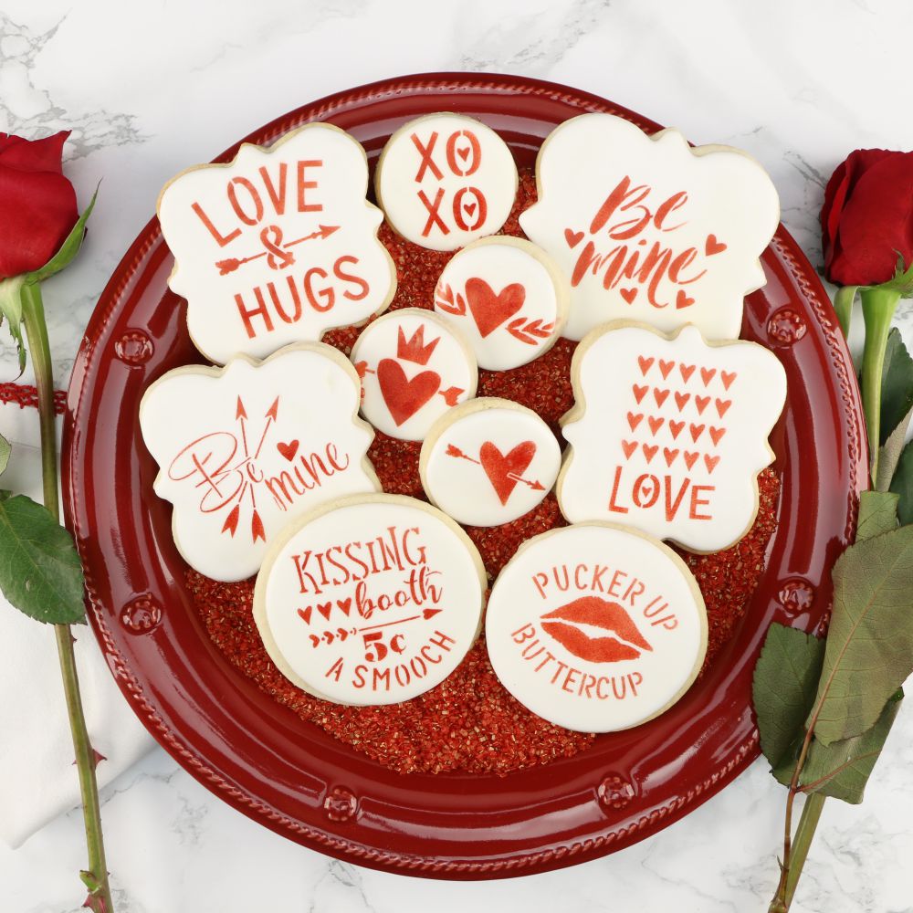 Pucker Up Cookie Stencil
