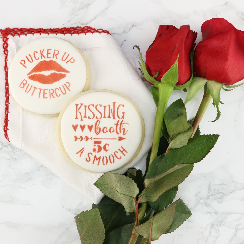 Pucker Up Cookie Stencil