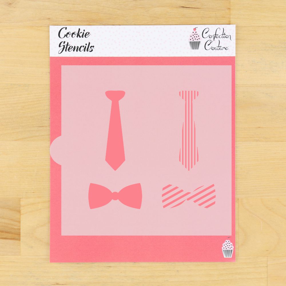 Neck Tie and Bow tie Cookie Stencil