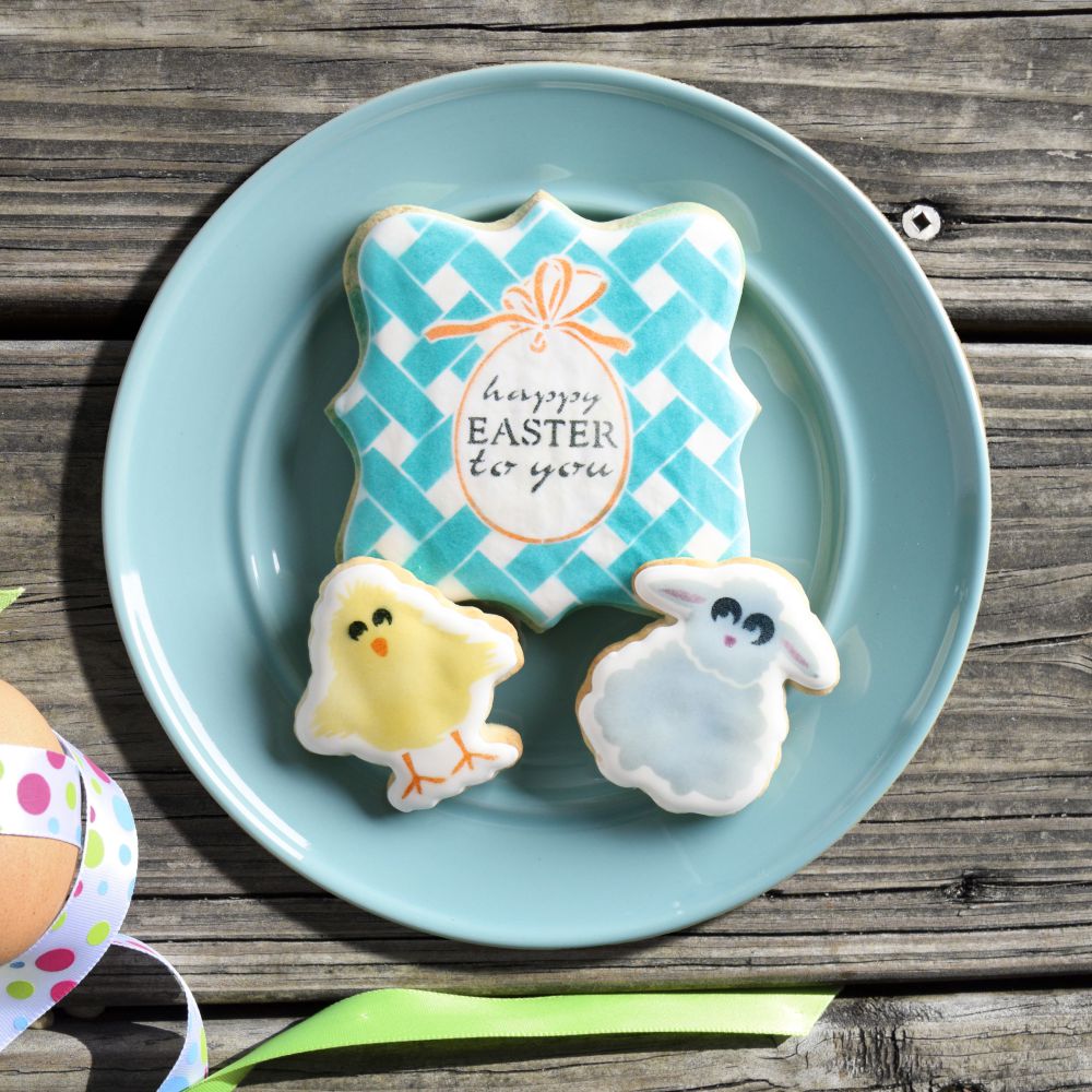Easter Cookies with lamb and baby chick